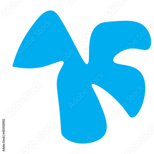 Simple Abstract Shape Cadmium Red