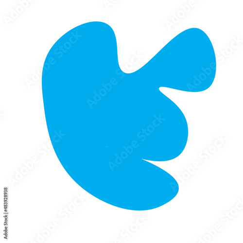 Simple Abstract Shape Cadmium Red