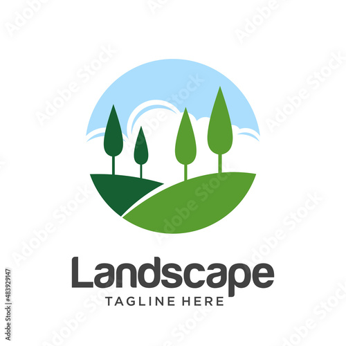 landscaping logo design template
