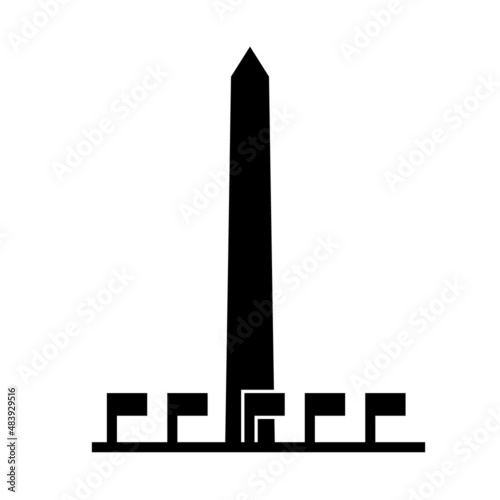 Washington DC - Washington Monument. Vector