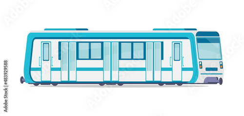 Retro subway electric locomotive isometric vector illustration. Underground passenger transportation carriage for fast city intercity moving travel isolated. Old fashioned wagon classic metro railway