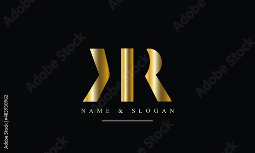 RK, KR, R, K abstract letters logo monogram