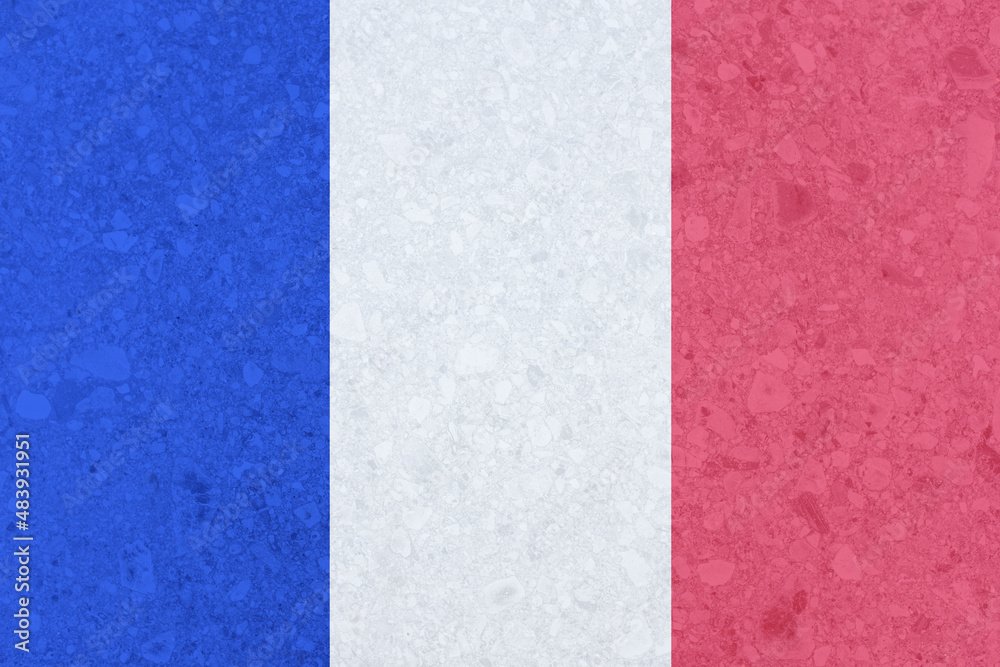 Fototapeta premium France flag. Vintage texture style