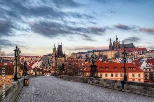 Charles bridge and Prague castle