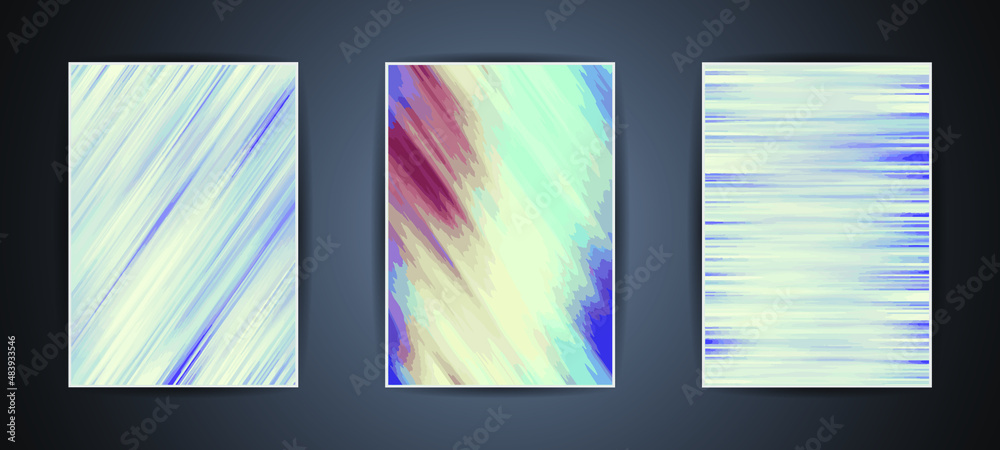 Set of Modern abstract color backgrounds. Liquid flow style. Creative gradient texture for you design 
