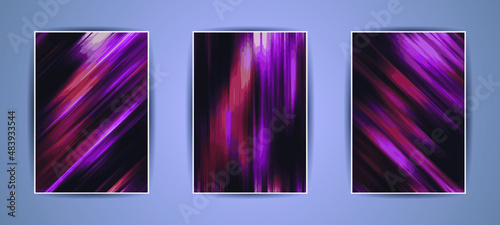 Set of Modern abstract color backgrounds. Liquid flow style. Creative gradient texture for you design 