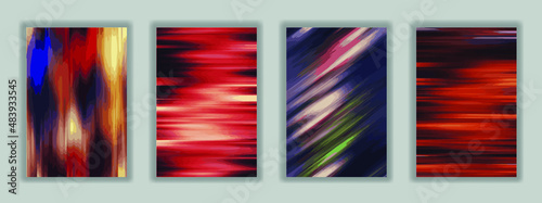 Set of Modern abstract color backgrounds. Liquid flow style. Creative gradient texture for you design 