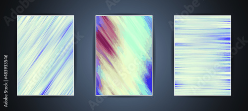 Set of Modern abstract color backgrounds. Liquid flow style. Creative gradient texture for you design 