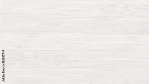 Vector white wood background surface with wooden realistic texture 