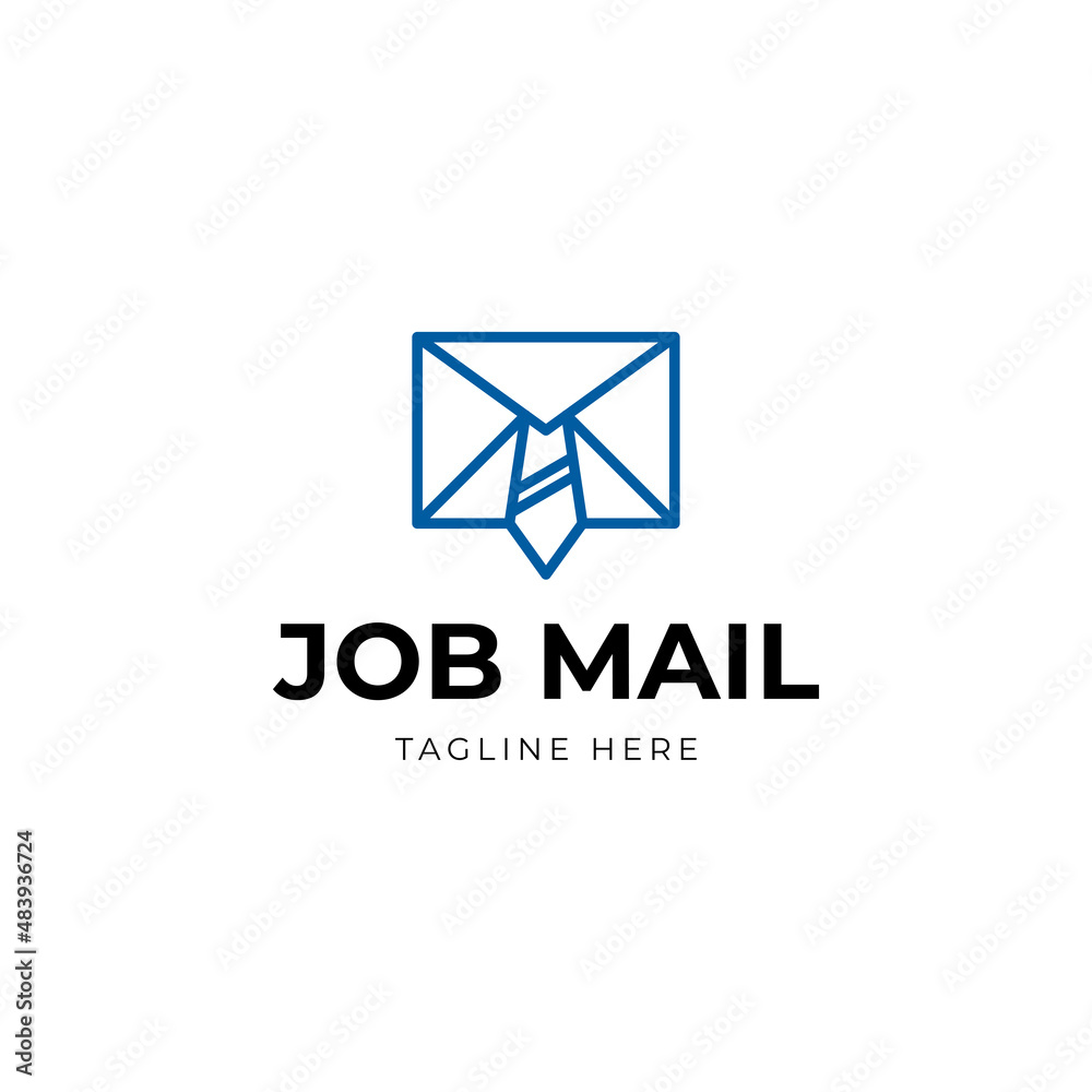 bow tie with envelope mail logo design vector