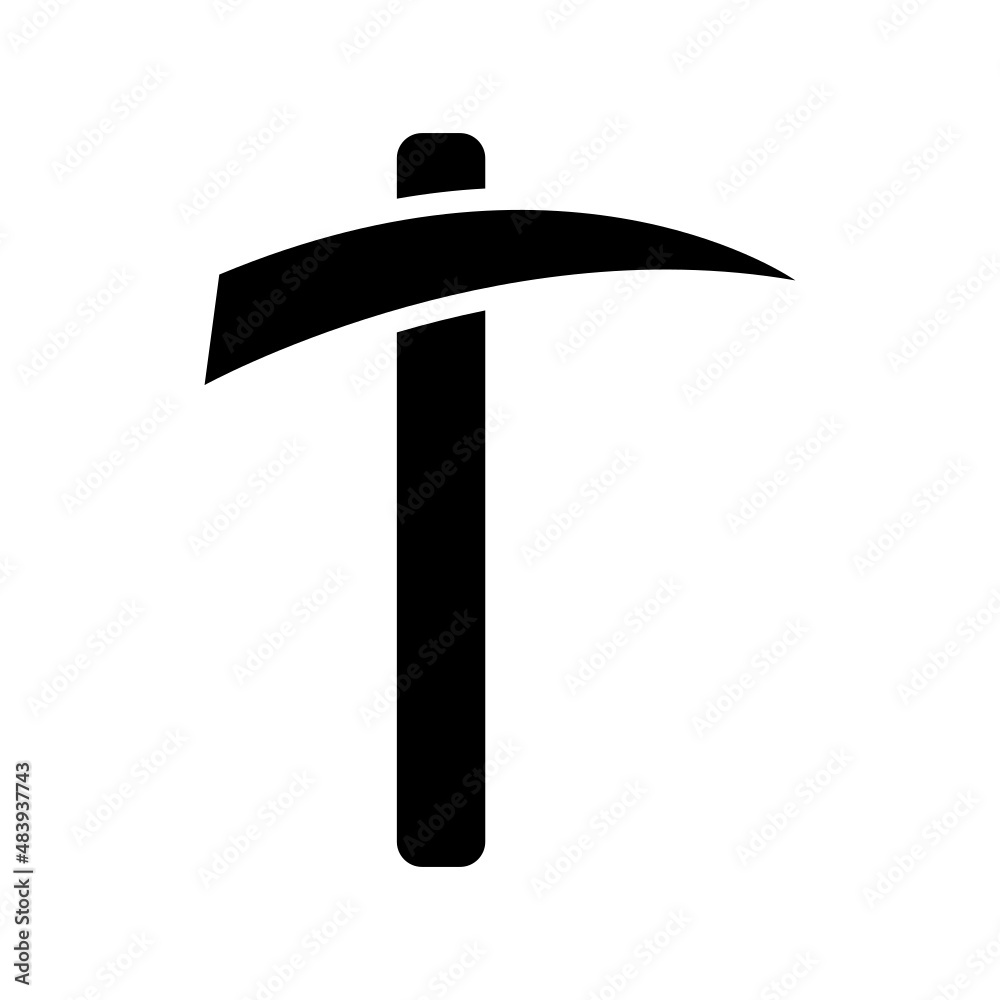 Pickaxe icon isolated on white background Pickaxe icon isolated on white background