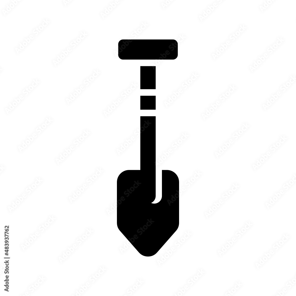 Shovel icon isolated on white background Shovel icon isolated on white background