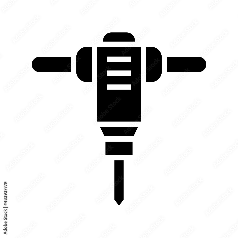 Driller icon isolated on white background Driller icon isolated on white background