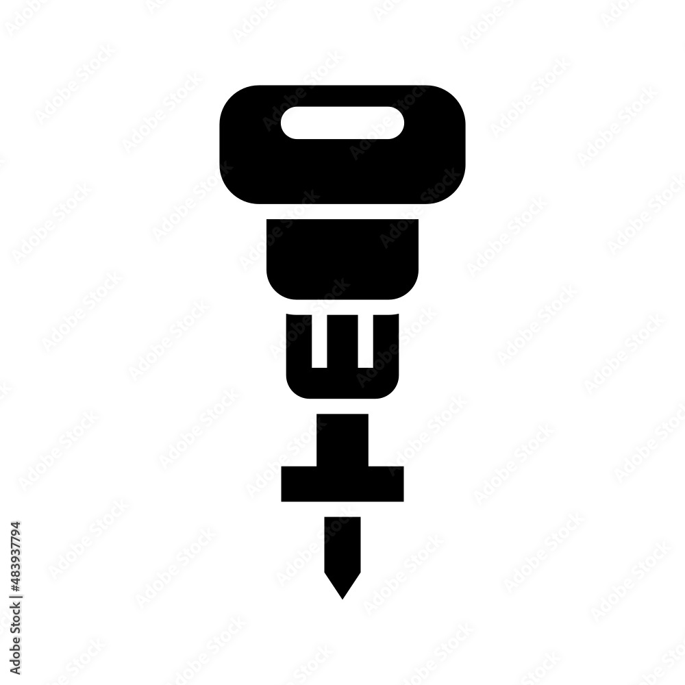 Driller icon isolated on white background Driller icon isolated on white background