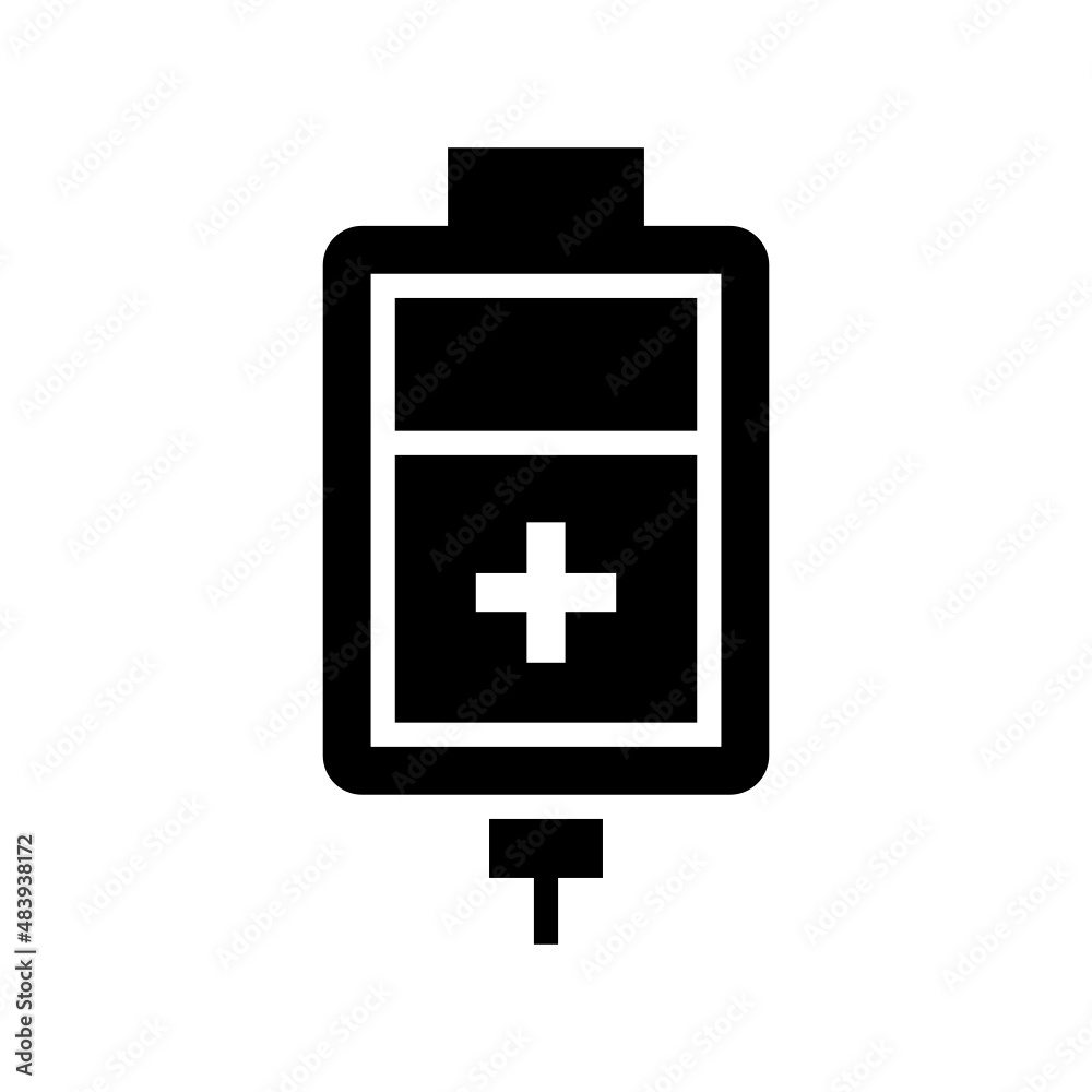 Blood Infuse icon isolated on white background Blood Infuse icon isolated on white background
