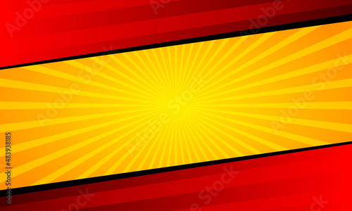 Comic thumbnail background red and yellow