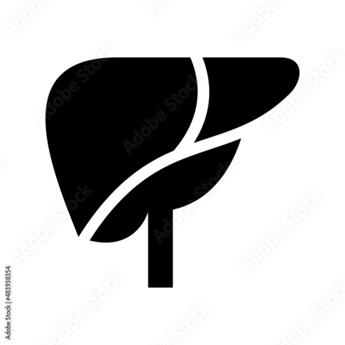 Liver icon isolated on white background
