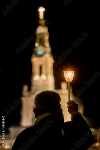 Candles at the Procession of Candles on the Sanctuary of Fatima, Portugal