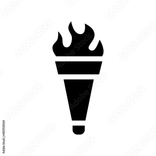 Olympic Torch icon isolated on white background