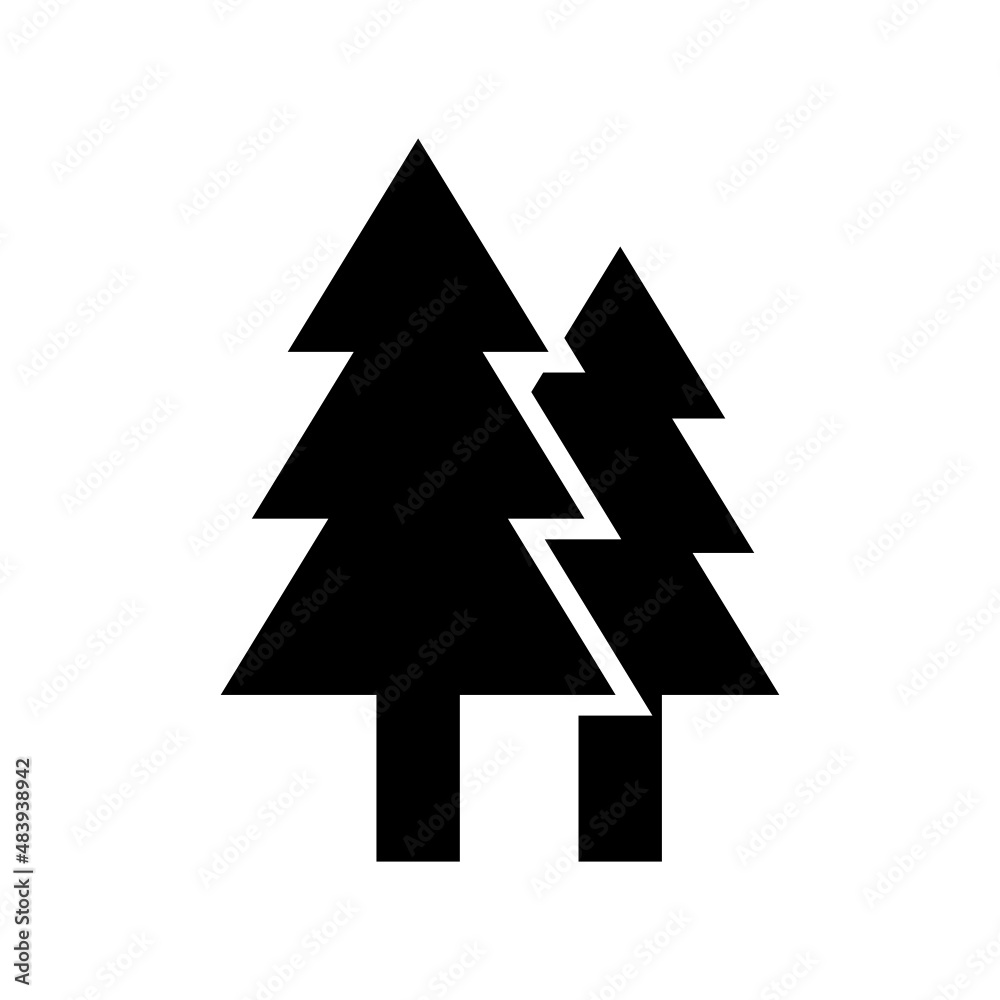 Forest icon isolated on white background Forest icon isolated on white background