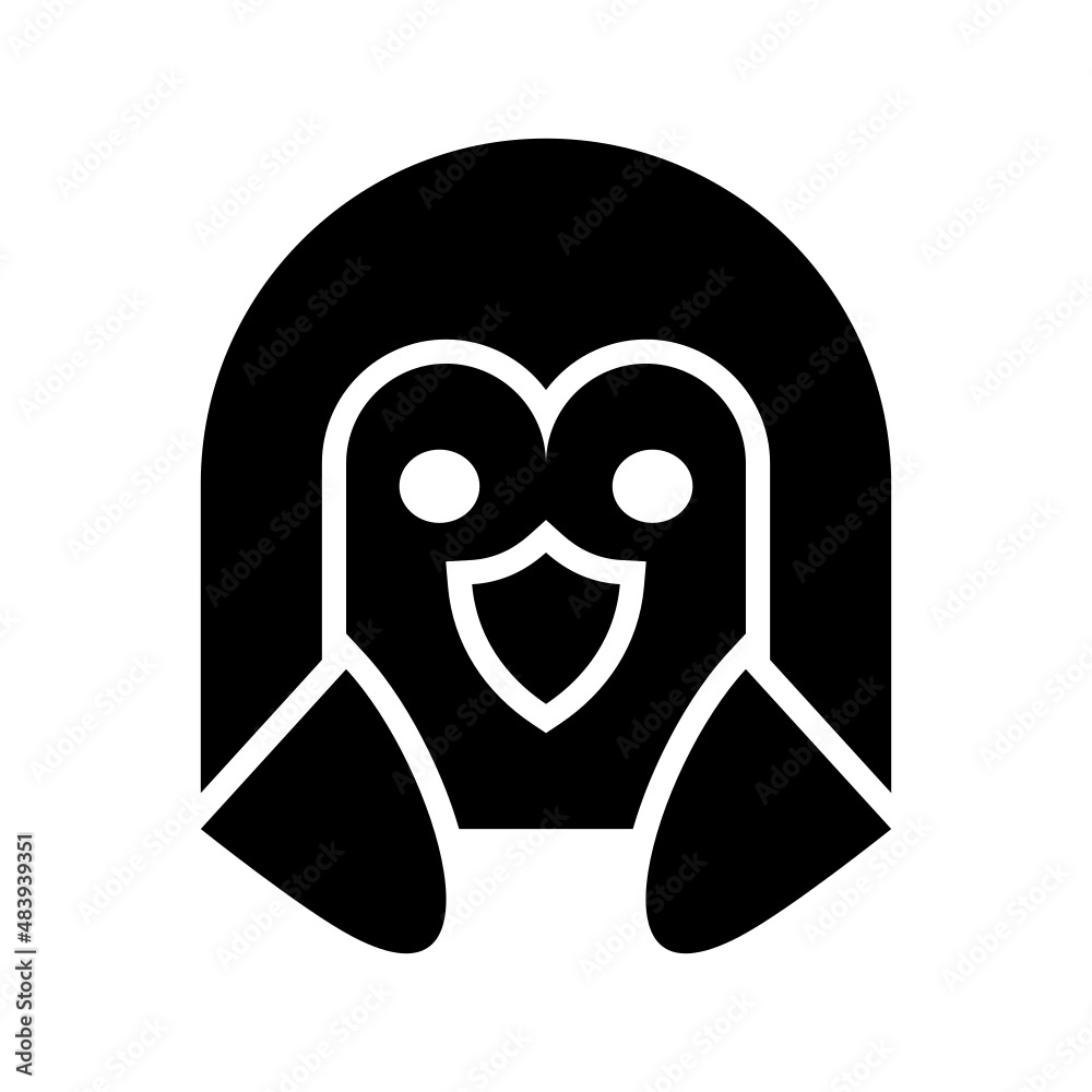 Penguin icon isolated on white background Penguin icon isolated on white background