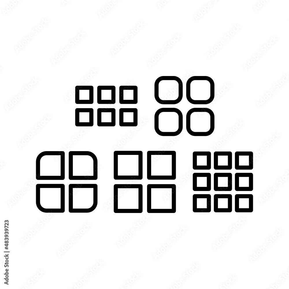 Dashboard set icon isolated on white background Dashboard set icon isolated on white background