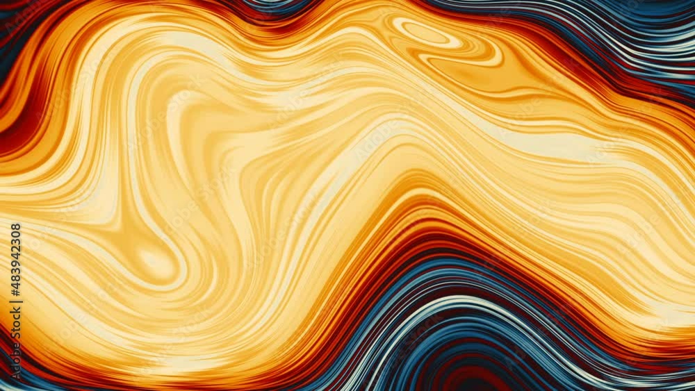 Psychedelic background with curved light beams. 3d rendering loop ...