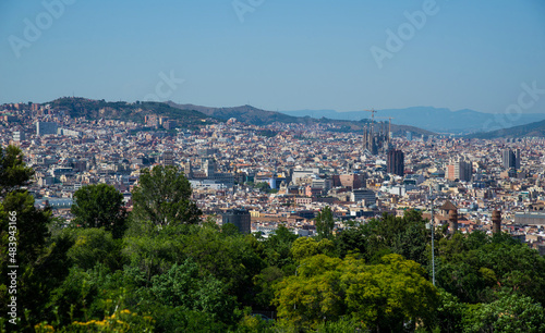Fototapeta Naklejka Na Ścianę i Meble -  Panoramic view of Barcelona in summer day. Spain