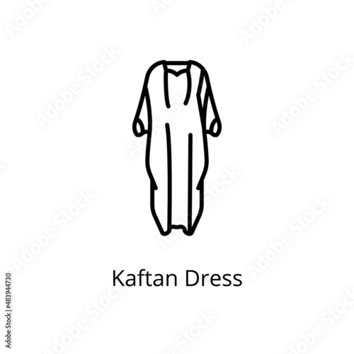 Kaftan Dress icon in vector. Logotype