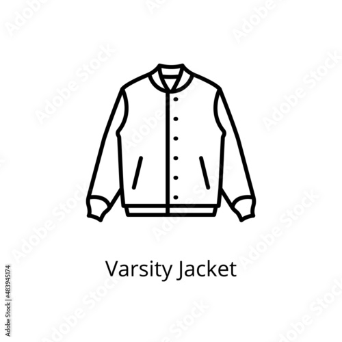 Varsity Jacket icon in vector. Logotype