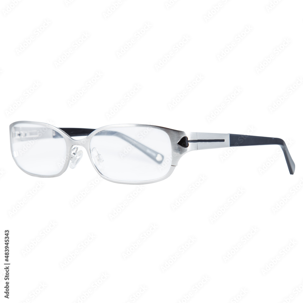 eyeglass frames on a white background. Stylish framed glasses on a white background. eyeglass frames on a white background. Stylish framed glasses on a white background.
