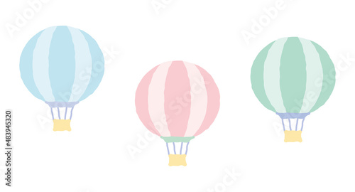 気球のイラスト3カラーセット photo