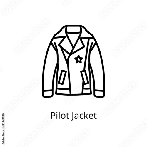 Pilot Jacket icon in vector. Logotype