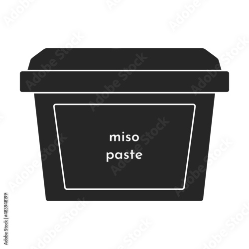 Paste miso vector icon.Black vector icon isolated on white background paste miso.