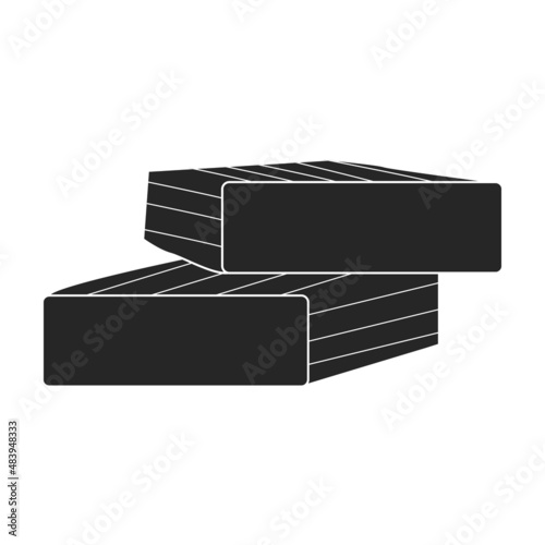 Cheese tofu vector icon.Black vector icon isolated on white background cheese tofu.