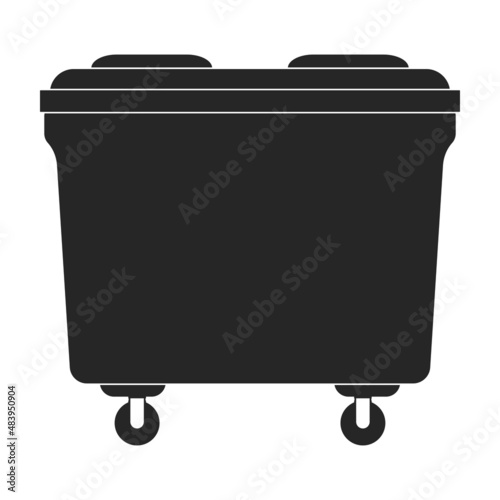 Trash box vector icon.Cartoon vector icon isolated on white background trash box.