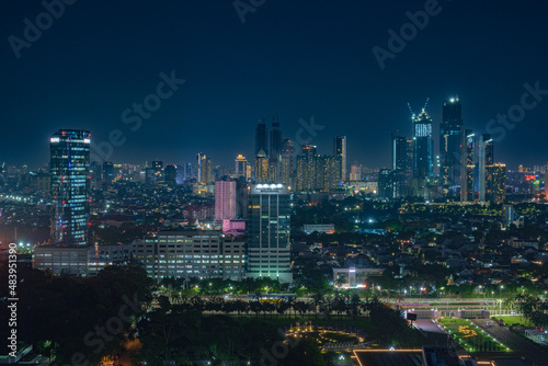  Jakarta city skyline at night © Budijanto