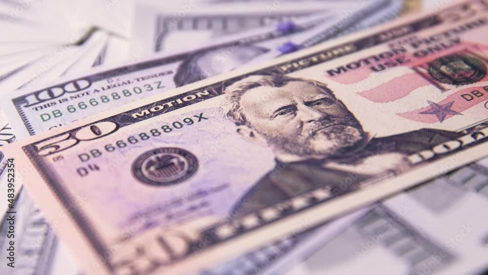 US money currency notes or dollar bills on table US money currency notes or dollar bills on table