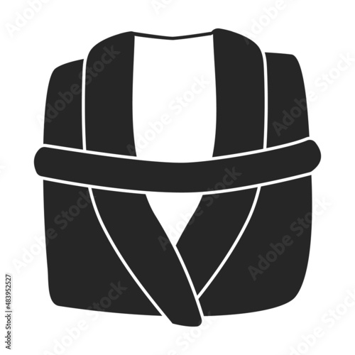 Bathrobe vector icon.Black vector icon isolated on white background bathrobe.