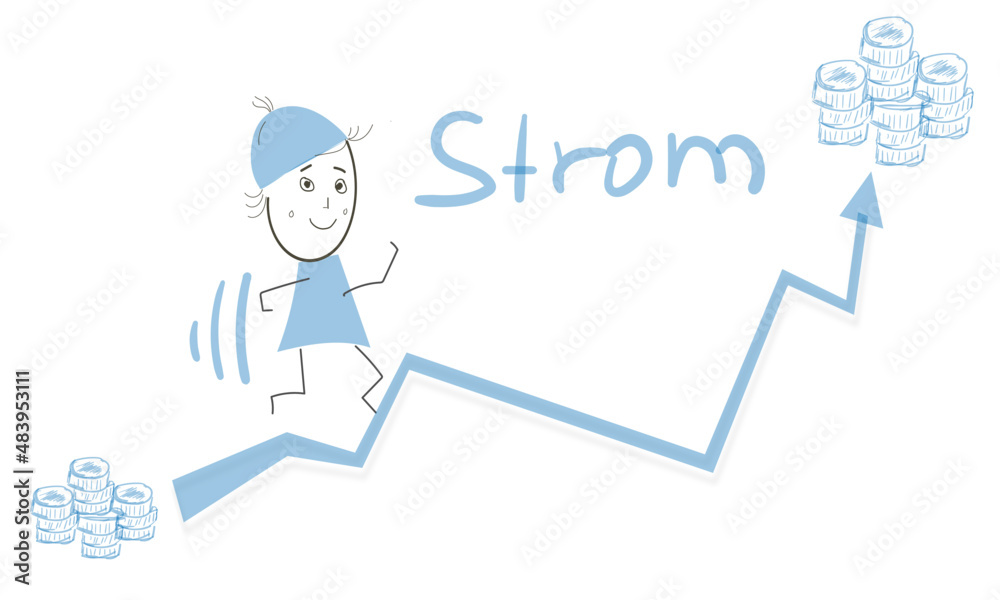 Strom Preis Pfeil Figur Strompreis Entwicklung Strom Preis Pfeil Figur Strompreis Entwicklung