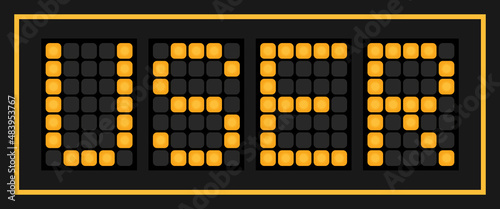 Orange color led in word user on black background