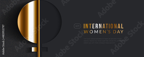 Womens day greeting banner. 8 March holiday background. Vector illustration.