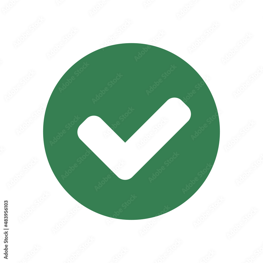 Check mark icon. Success and ok. Vector. Check mark icon. Success and ok. Vector.