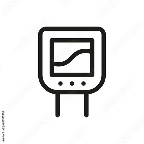 Thermal imager isolated icon, portable infrared camera vector icon with editable stroke