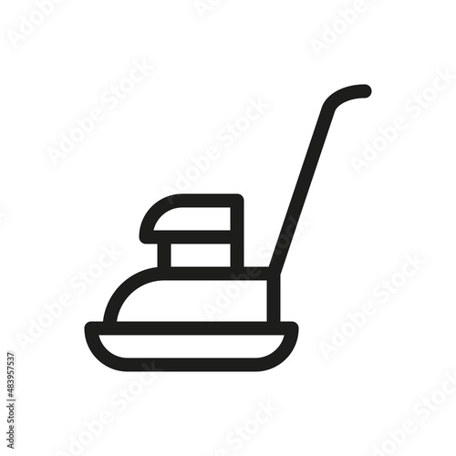 Vibratory plate compactor isolated icon, vibrating compactor vector icon with editable stroke