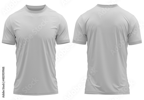 White Color 3d rendered Soccer Jersey for mockup 4K  photo