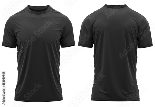 Black Color 3d rendered Soccer Jersey for mockup 4K 