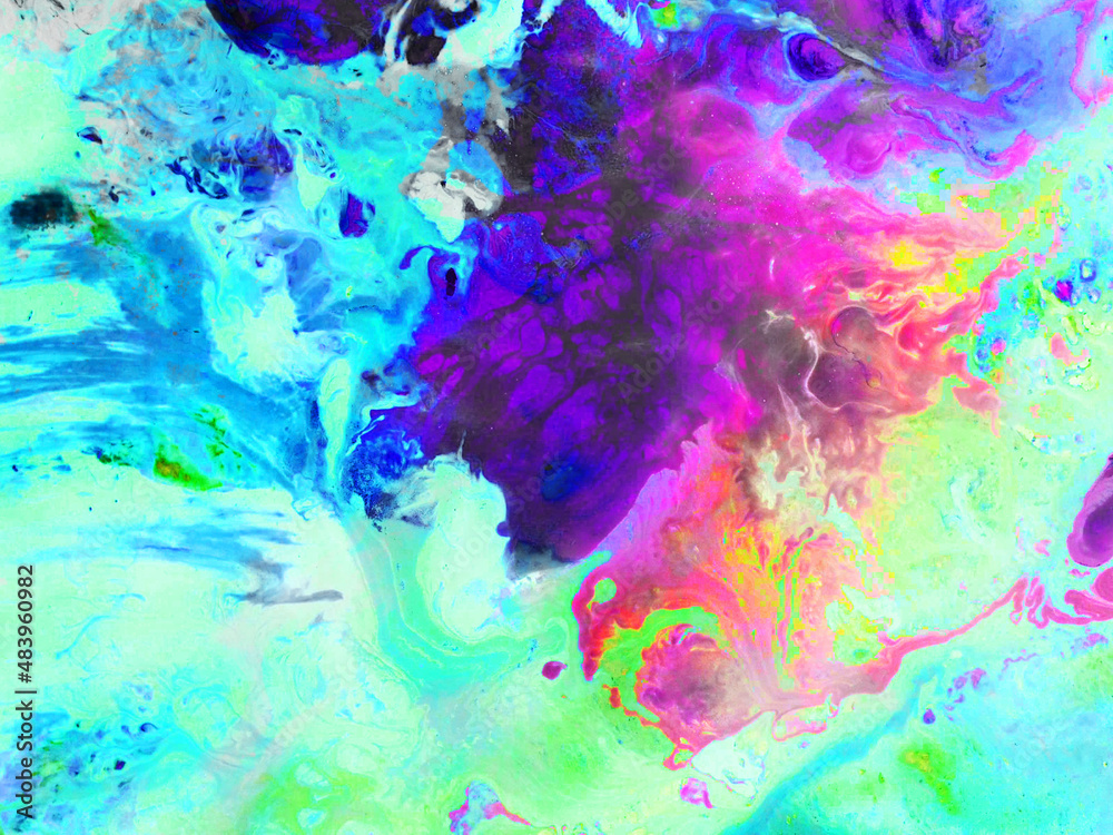 Luxury abstract fluid art painting in alcohol ink technique. Modern art. Contemporary art.