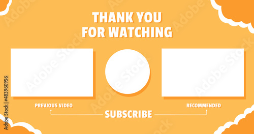 Vlog End Screen Video Template Design. Great for vlogger to Grab Attention at the End of Their Content.