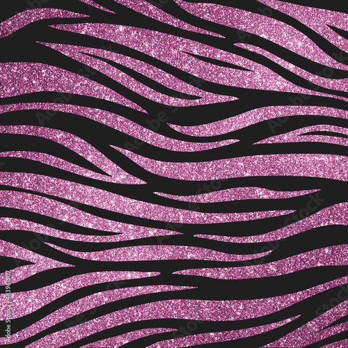 Pink Animal Print Glitter Pattern on Dark Background Texture, Digital Paper